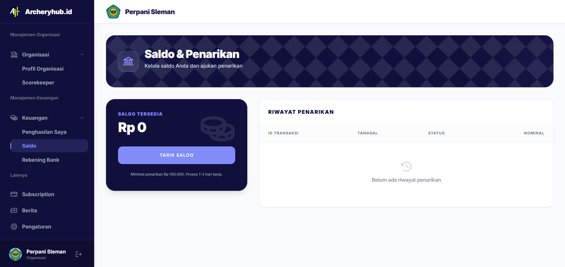 Balance & Transaction History