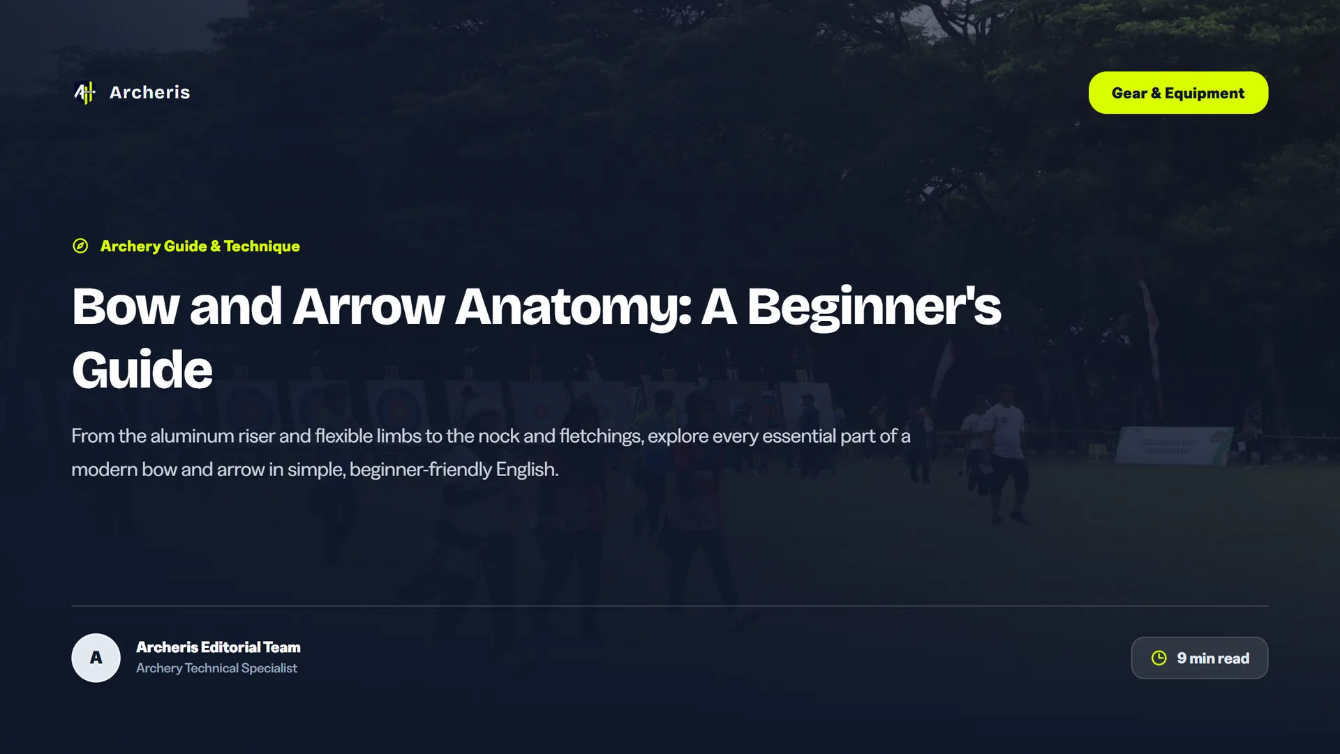 Bow and Arrow Anatomy: A Beginner's Guide