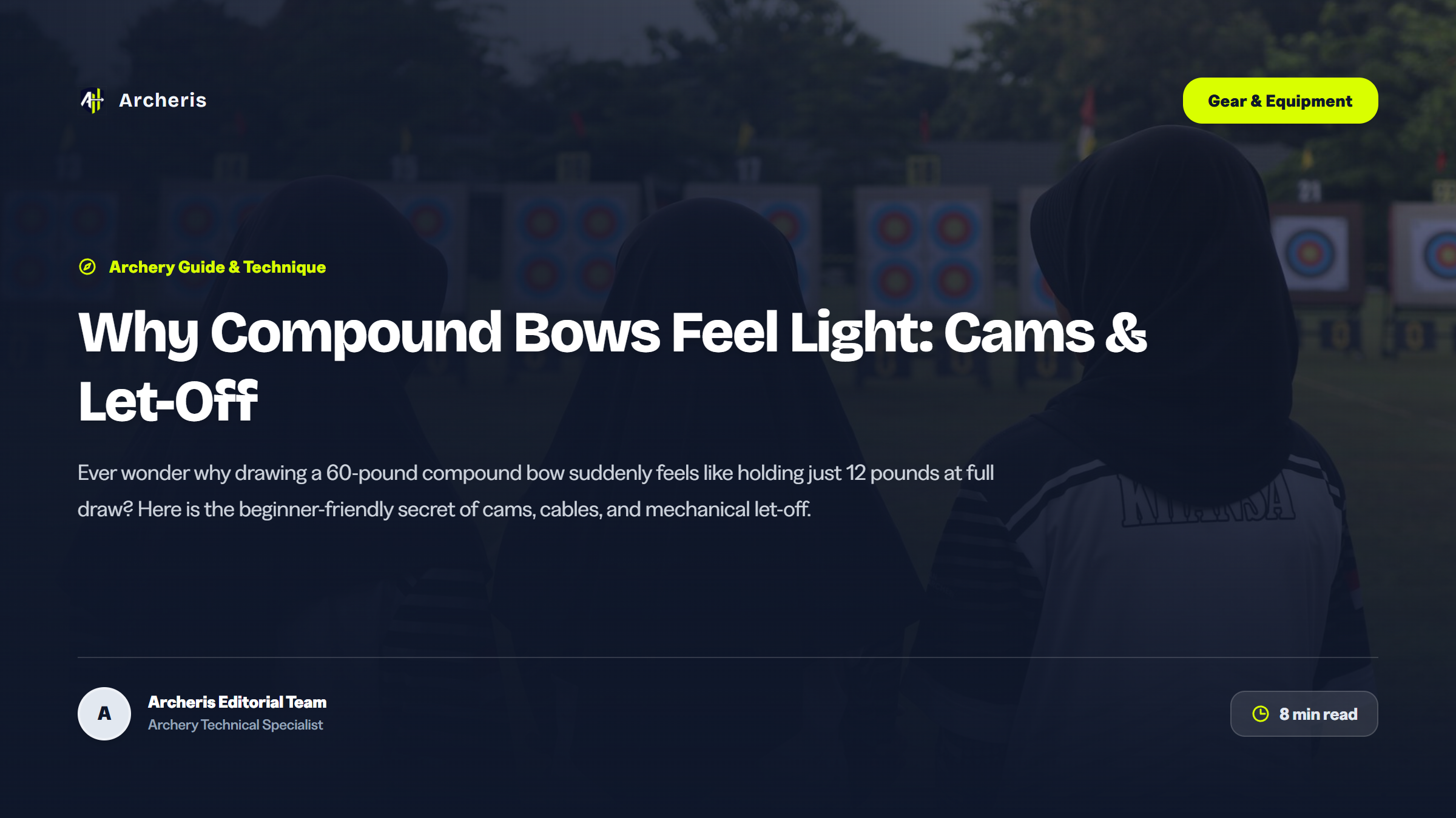 Why Compound Bows Feel Light: Cams & Let-Off