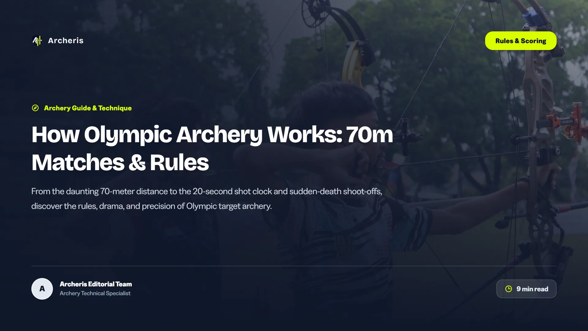 How Olympic Archery Works: 70m Matches & Rules