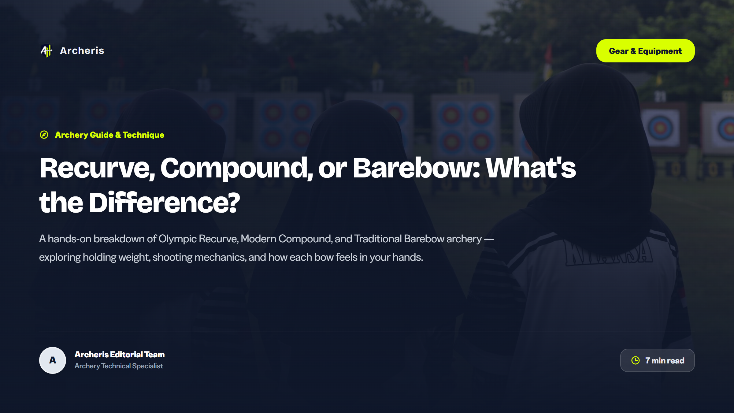 Recurve, Compound, or Barebow: What's the Difference?
