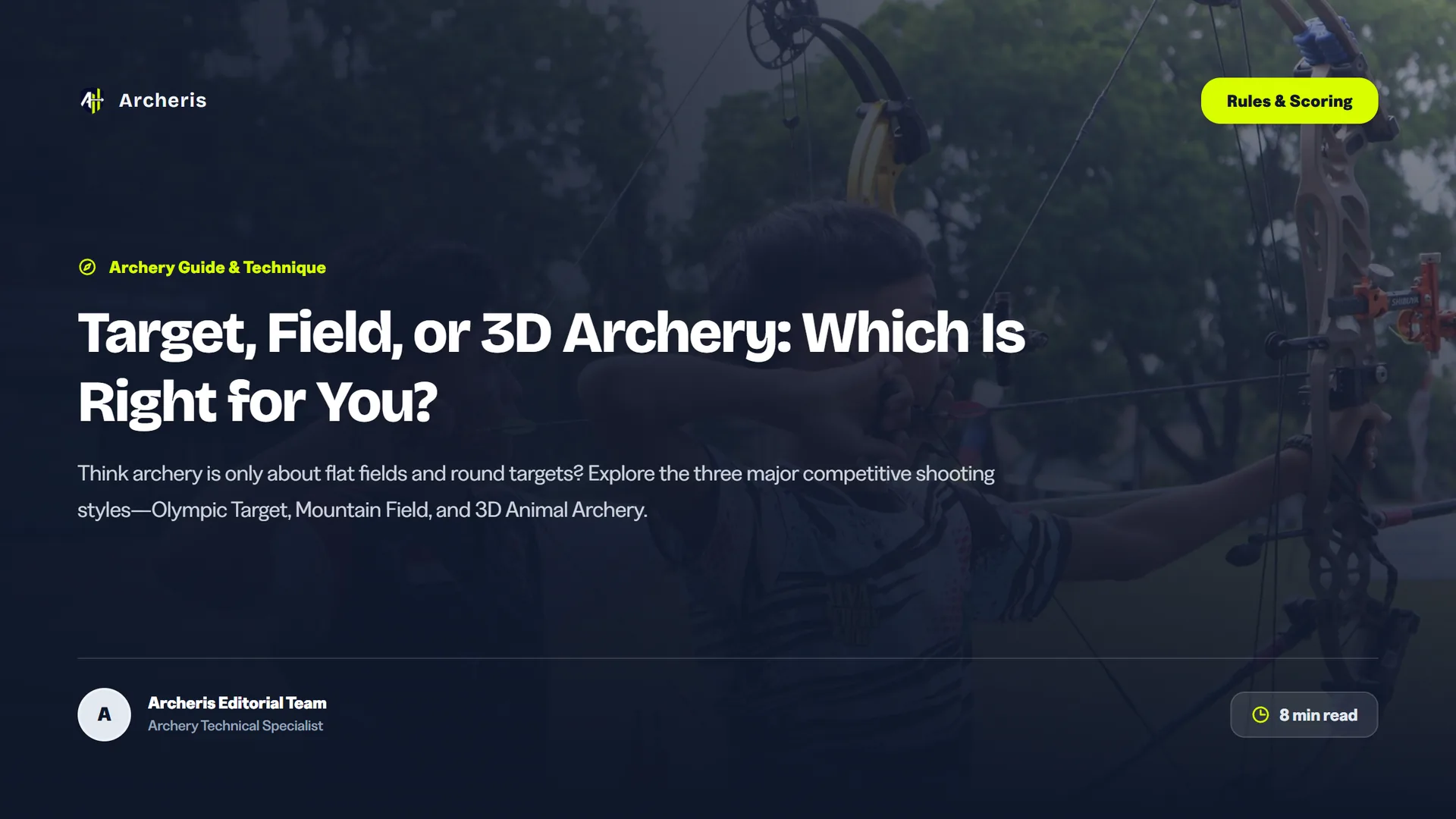 Target, Field, or 3D Archery: Which Is Right for You? - Archery Guide